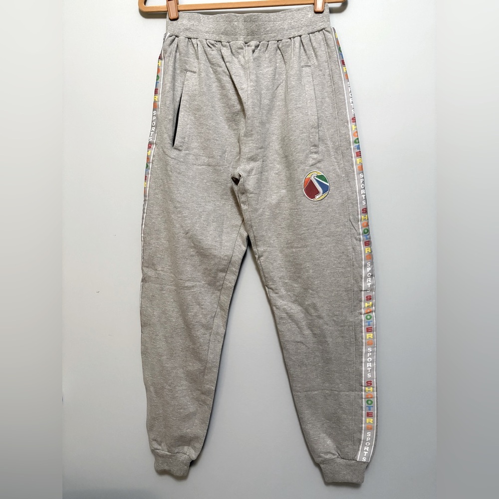Shooters Gray Joggers with Colorful Side Stripes